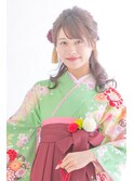 着物ヘア☆ふんわりハーフアップ袴アレンジ20代30代40代50代