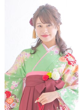 ロージーバイフーガヘアー 元住吉店(Rosy by FUGAhair) 着物ヘア☆ふんわりハーフアップ袴アレンジ20代30代40代50代