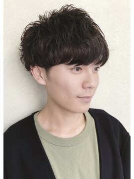 アン 溝の口(un) ◆ポイントフェザーパーマ/マッシュショート【ダークアッシュ】