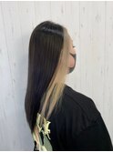 30代40代☆黒髪暗髪大人可愛いこなれストレートポイントブリーチ