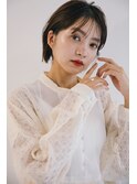 シースルーショートボブ ローライト