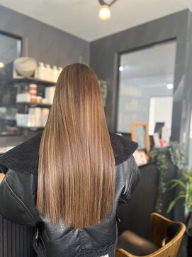 アローズ 久留米店(arose) 大人可愛い透明感立体感グレージュ×エアストレート