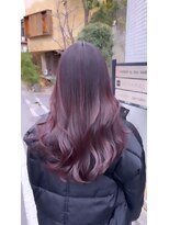 ザシェノンアオヤマ(THE CHAINON AOYAMA) ブリーチなしダブルカラー 髪質改善ピンクブラウン