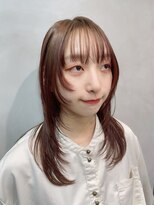 グレーベージュニュアンスカラーヘルシースタイルレイヤーロング