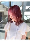 ピンクカラーピンクラベンダーくすみカラーハイトーンピンクロブ
