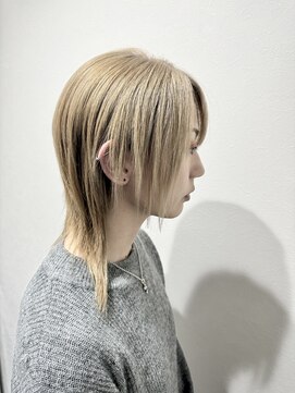 ランソ 新宿(RUNSO) くびれヘア×アプリコットオレンジ×夏×ハイライトカラー