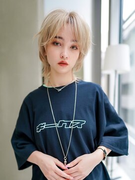 ギークス(GEEKS) 【GEEKS渋谷】ナチュラルブロンド/ウルフカット/冬カラー/渋谷駅