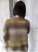パツっと切りっぱなしボブ