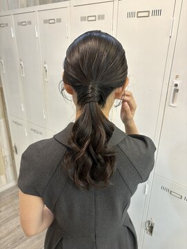 ネウィ 広島(newi) ヘアアレンジ/ヘアセット/シニヨン/編み下ろしポニー