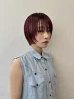 ちょきちょき 浜川店&nbsp;ラインショートボブ/ローズカラー