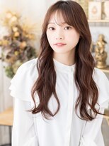 カバーヘア ブリス 川口(COVER HAIR bliss)&nbsp;流し前髪こなれふんわりパーマエアリーロングb川口20代30代40代