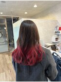 レッド×グラデーション(1ブリーチ)