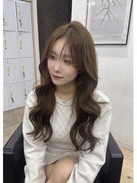 アジールヘア 赤羽駅南口店(agir hair) オリーブベージュブリーチなしダブルカラー赤羽美容室レイヤー