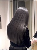 ダークグレー ダークアッシュ グレージュ ブリーチ ダブルカラー