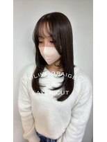 オーガスト ヘア ネイル(AUGUST hair nail)&nbsp;オリーブグレージュ/ブリーチなし/横浜/透明感カラー