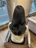 アクシス 栄店(`AXIS)&nbsp;森崎ミルクティーブロンド/ダークブルー/デジタルパーマ/栄