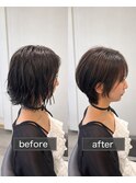 曲がる縮毛矯正小顔レイヤー【suiw】昭和町フェイスレイヤー