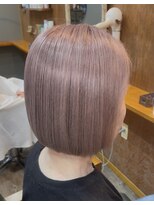 ヘアーサロン アトリエ(Hair salon ATORIE) ボブヘア白髪カラーピンクシルバー