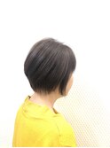 暗めカラー/小顔/ショート/ショートボブ/艶カラー/30代40代50代