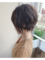 ナンバー ブラオ 名古屋栄(N° blao) 大人可愛い20代30代40代小顔ワンサイドショートボブ丸み前下がり