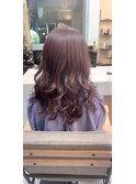 ブリーチなしピンクブラウン