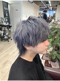 グレーシルバー×ウルフカット