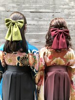 卒業式ヘアセット×袴着付け♪yu