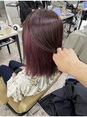 セミディシアーカラー姫カット美髪ピンクブラウン所沢練馬
