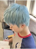 メンズハイトーンメンズブリーチカラーミルクティーピンク池袋