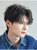 福岡天神シャドウパーマセンターパートツイストスパイラルパーマ