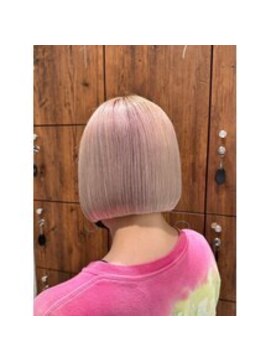 アース 鹿児島天文館店(HAIR&MAKE EARTH) ピンクベージュボブ