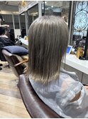 【CIEL×久光】シルバーグレー×外はねボブ
