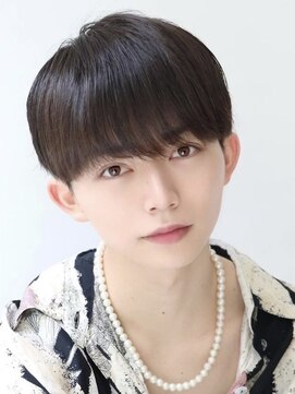 ページ(page,) 韓国ヘアカルマパーマコンマバングセンターパート黒髪ウルフ