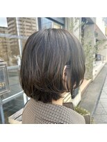 ミルクティ(Milk tea) パーマ履歴を活かした癖毛風ボブ