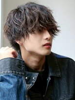 ルーシー 名古屋栄(LUCEY) センターパートニュアンスパーマフェザーパーマ波巻きパーマ