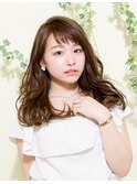 アシメバングで今っぽいロングスタイル