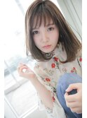 ナチュラルストレート×暗髪アッシュ