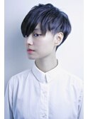 黒髪　厚めバング　ネイビーカラー【高田　百唯】