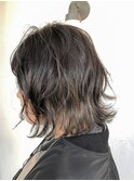 【ティーンズ人気No.1】インナーカラー切りっぱなしボブ