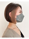 インナーカラー　似合わせカット　ボブ　表参道