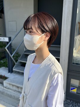 ヘアー アイス 御器所本店(HAIR ICI) 20代30代40代ナチュラルベリーショート暖色カラー透明感