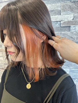 ブレス 横浜(bless) オレンジイヤリングカラー