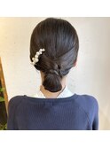 シニヨン×タイトヘアアレンジ