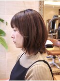 ◆ミディアムレイヤー/レイヤーカット/銀座/くびれヘア/ベージュ