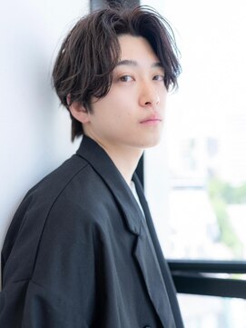 ケアリー 大日(Carelly) ビジネスツーブロックOK★かき上げトランクスヘアくせ毛風パーマ