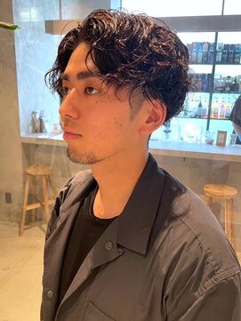 メンズサロン ブロック(Men's Salon bloc) センターパート ツーブロック メンズパーマ メンズショート