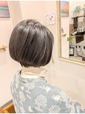 ラベンダーアッシュグレー×ショートボブ☆