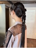 【徳岡】モードヘア タイトアレンジロングヘアアレンジ表参道
