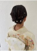 大相撲春場所は着物にしっとりヘアで