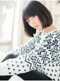 mod's姪浜/大人美人黒髪艶感ストレート美髪ワンカール丸みボブi